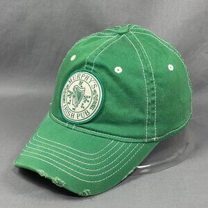 Murphy's Irish Pub L/XL Hat Green Falcon Distressed Harp Ireland Irish Dad Mens